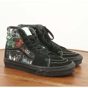 Vans x Disney Womens Sk8-Hi Sneakers Black Suede Villains Lace Up Size 6